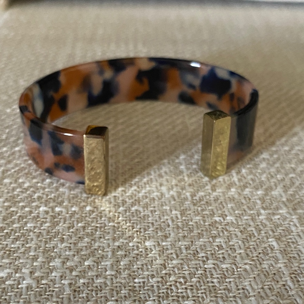 Multicolor Tortoise Shell Cuff Bracelet - image 2